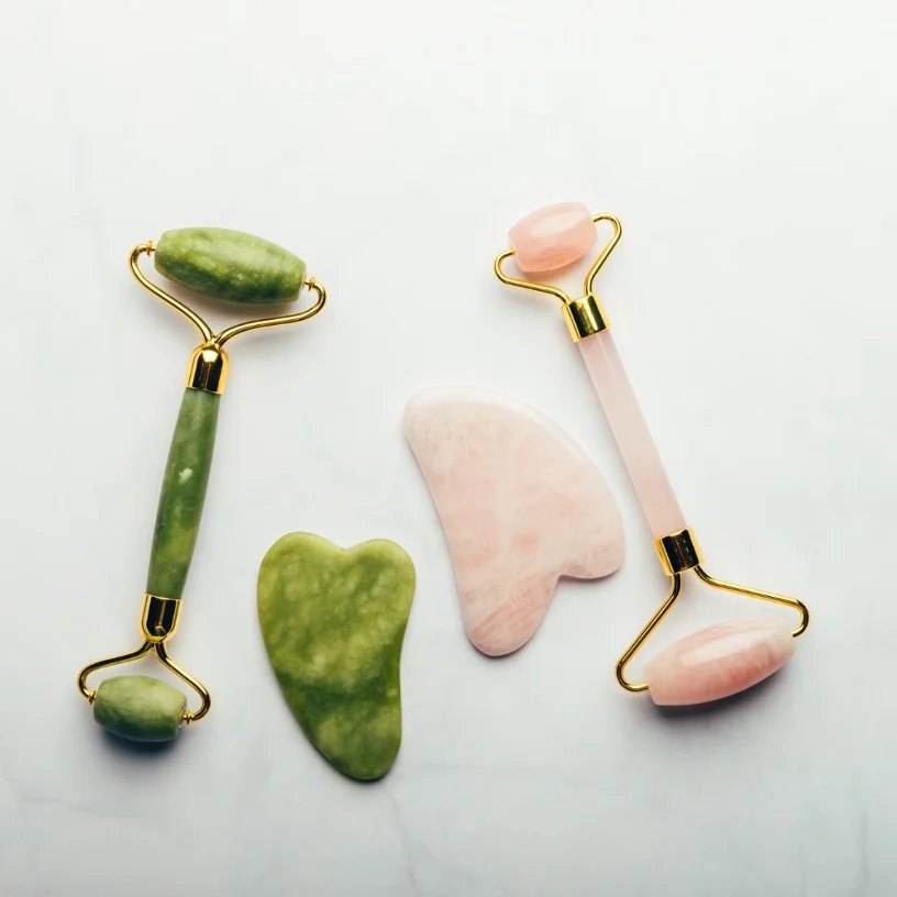 Gua Sha płytka i roller