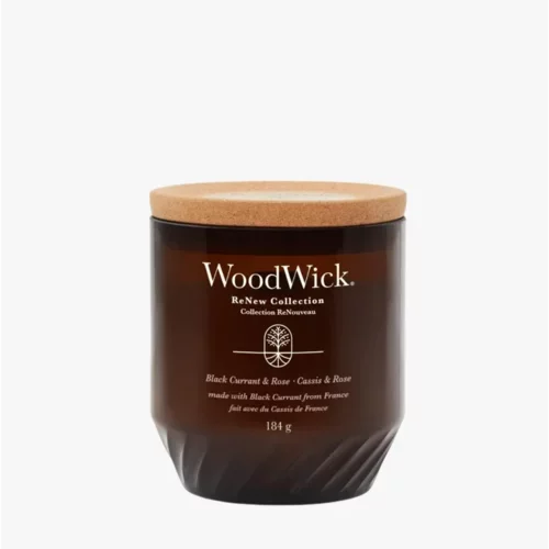 Świeca zapachowa Black Currant & Rose (czarna porzeczka i róża) - WoodWick ReNew