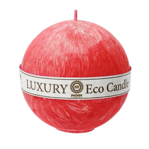 świeca kula czerwona