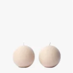 Świeca beżowa w kształcie kuli, bezzapachowa - Yogi&Yogini Naturals