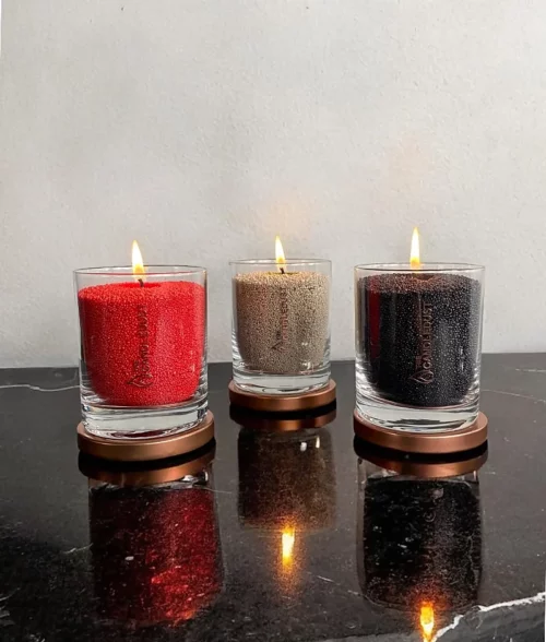 Świece proszkowe Red, Olive Green, Black - The Candledust