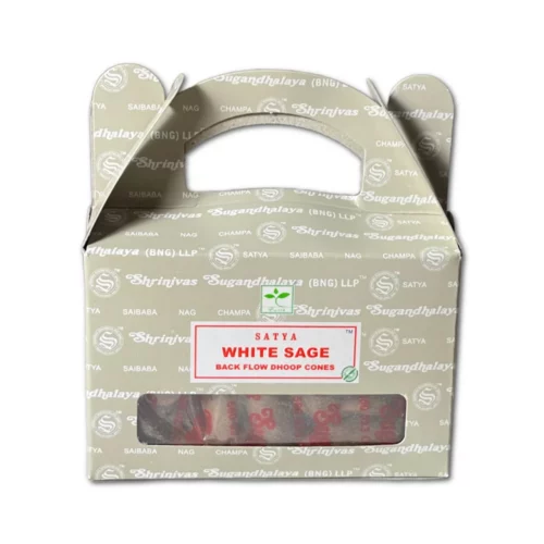 Kadzidełka stożkowe z przepływem wstecznym WHITE SAGE - Satya