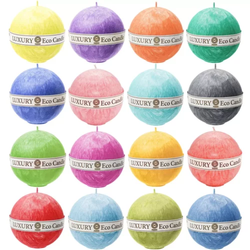 świeca w kształcie kuli - różne kolory
